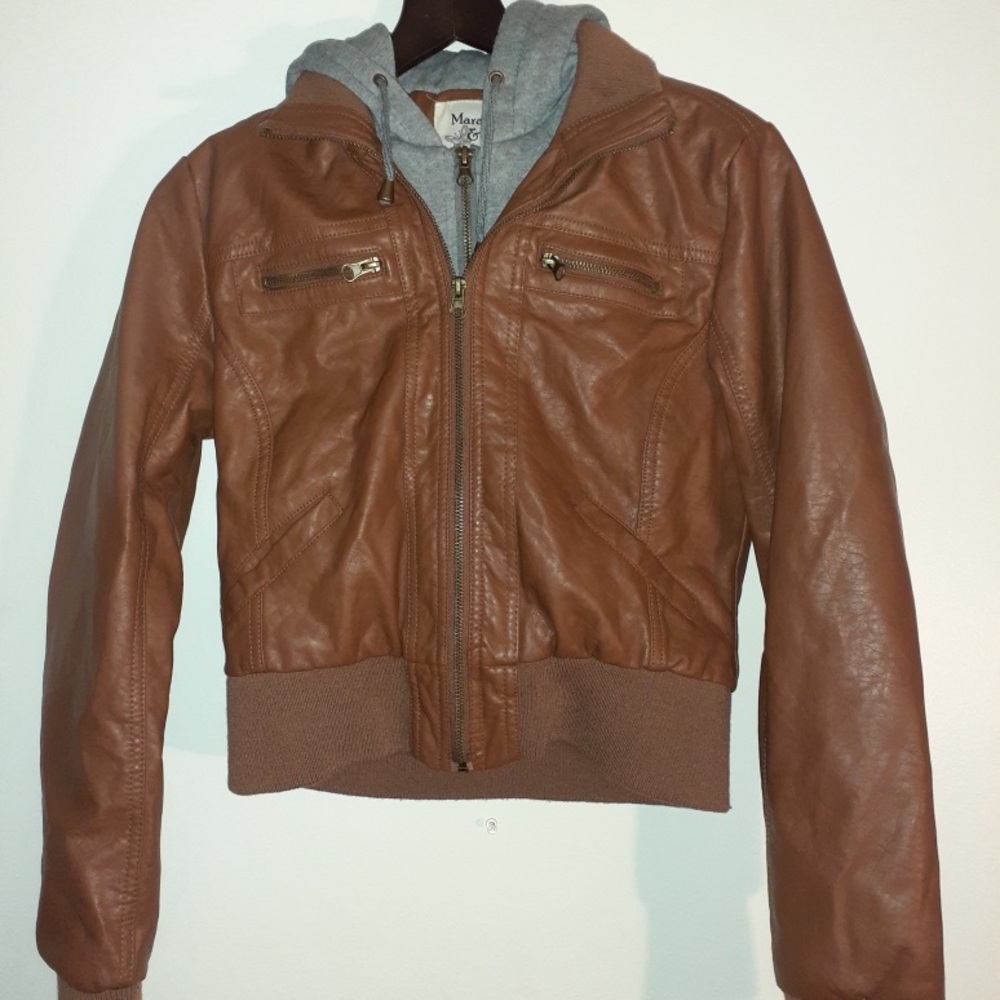 Maralyn & Me Zip Up Bomber Jacket Size Medium